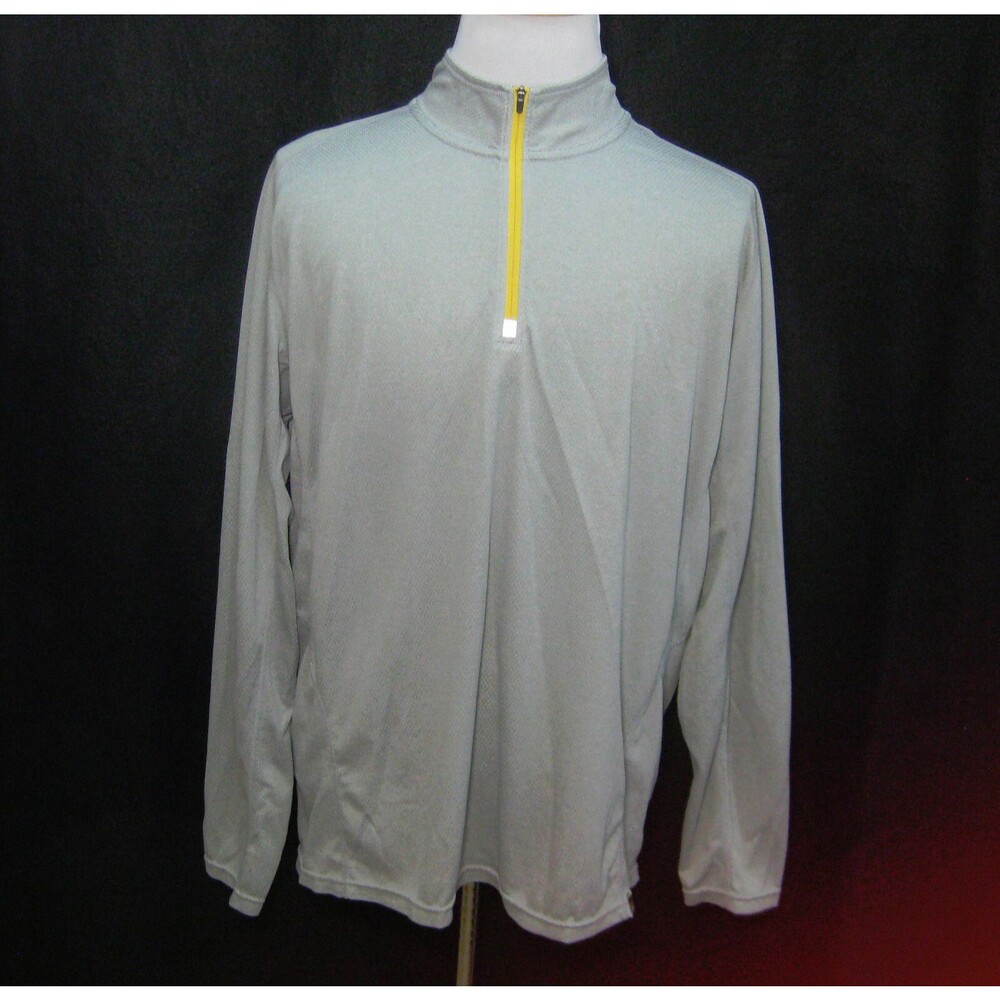 PRANA Men's (Size 2XL) Gray Long Sleeve 1/4 Zip Athletic Shirt Lightweight Top